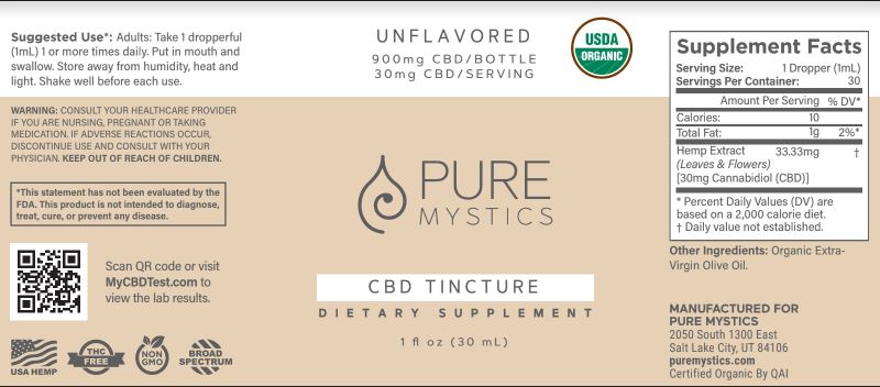 Natural CBD Oil - now USDA CERTIFIED ORGANIC! - Pure Mystics Premium CBD